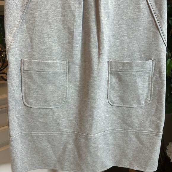 EUC Etcetera Demure Shift Mini Light Gray Dress, 6 - Picture 4 of 10